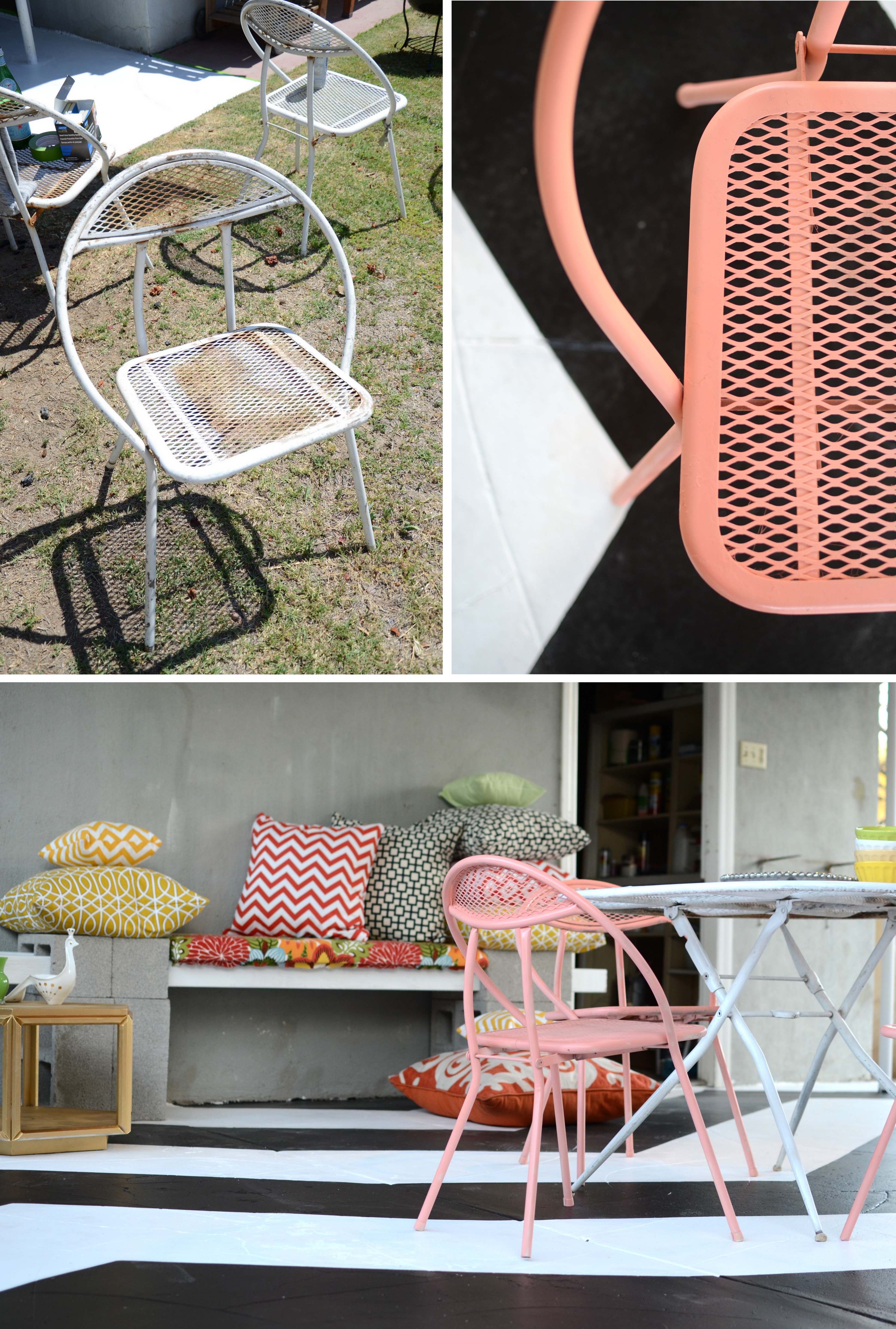 mid century patio furniture makeover