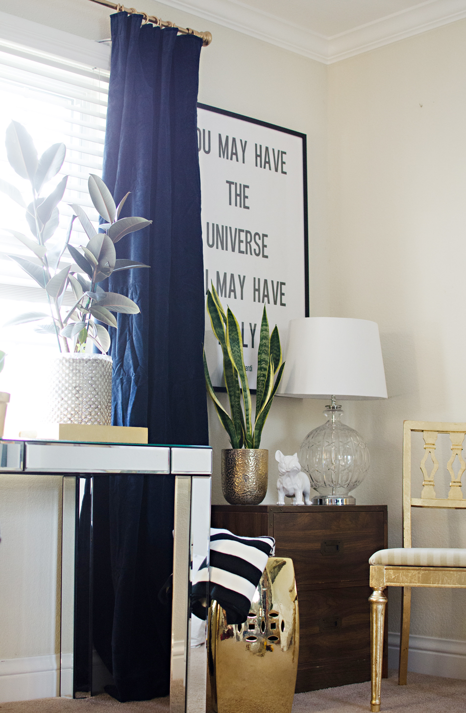 Navy Velvet Curtains // brittanyMakes