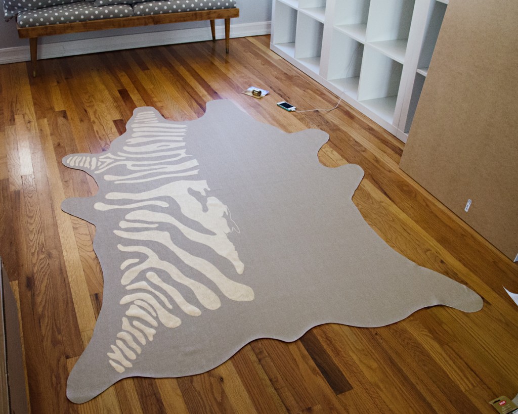 Faux Zebra Rug DIY | brittanyMakes