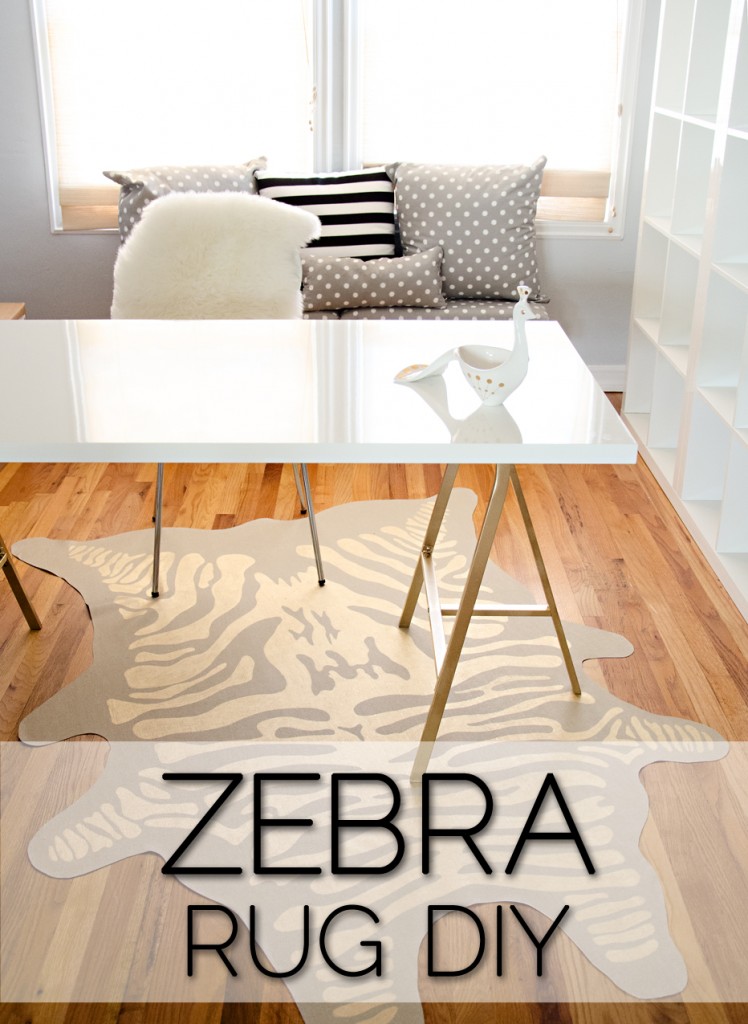 Faux Zebra Rug DIY | brittanyMakes