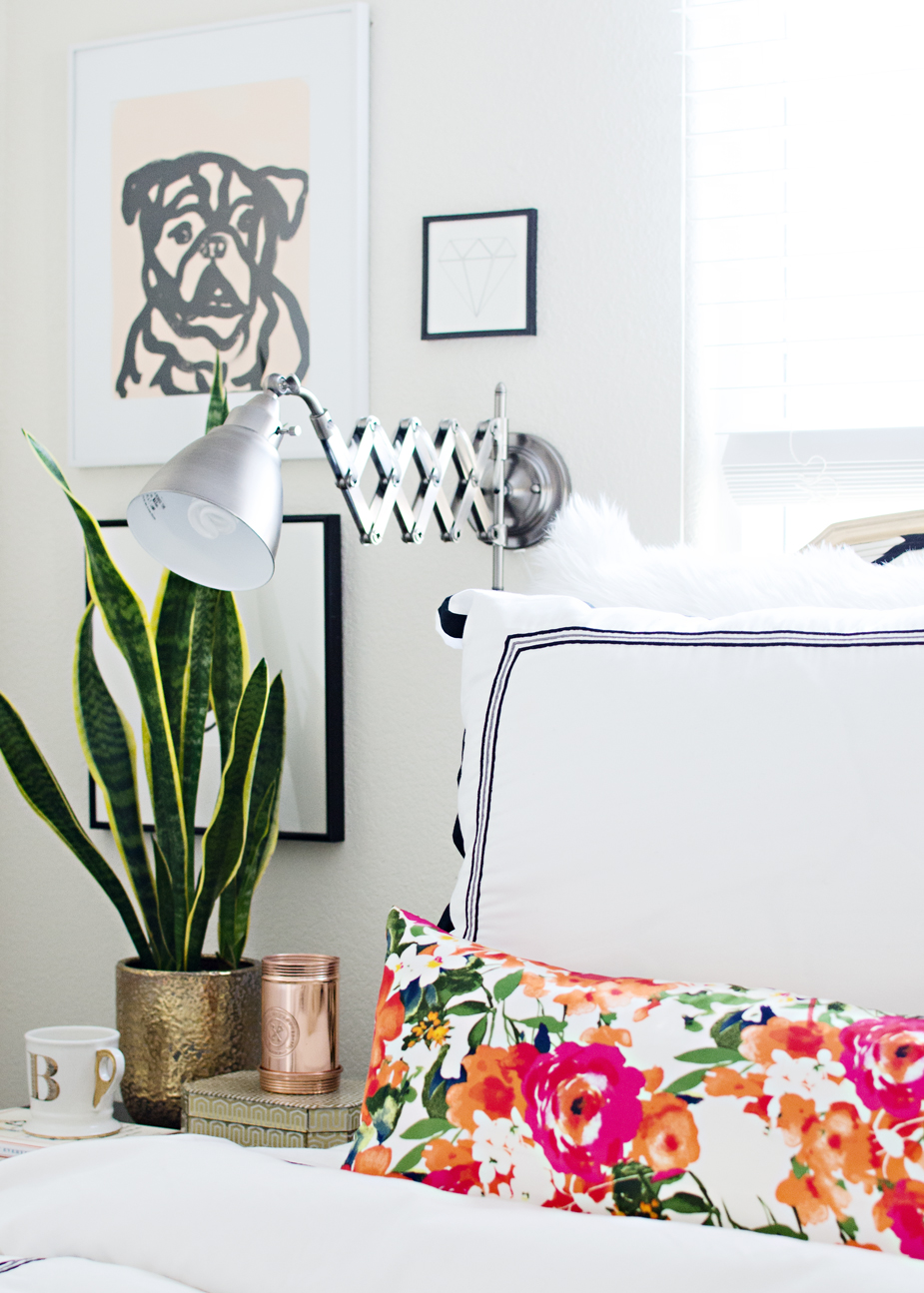 bedside lighting with an accordion sconce | brittanyMakes