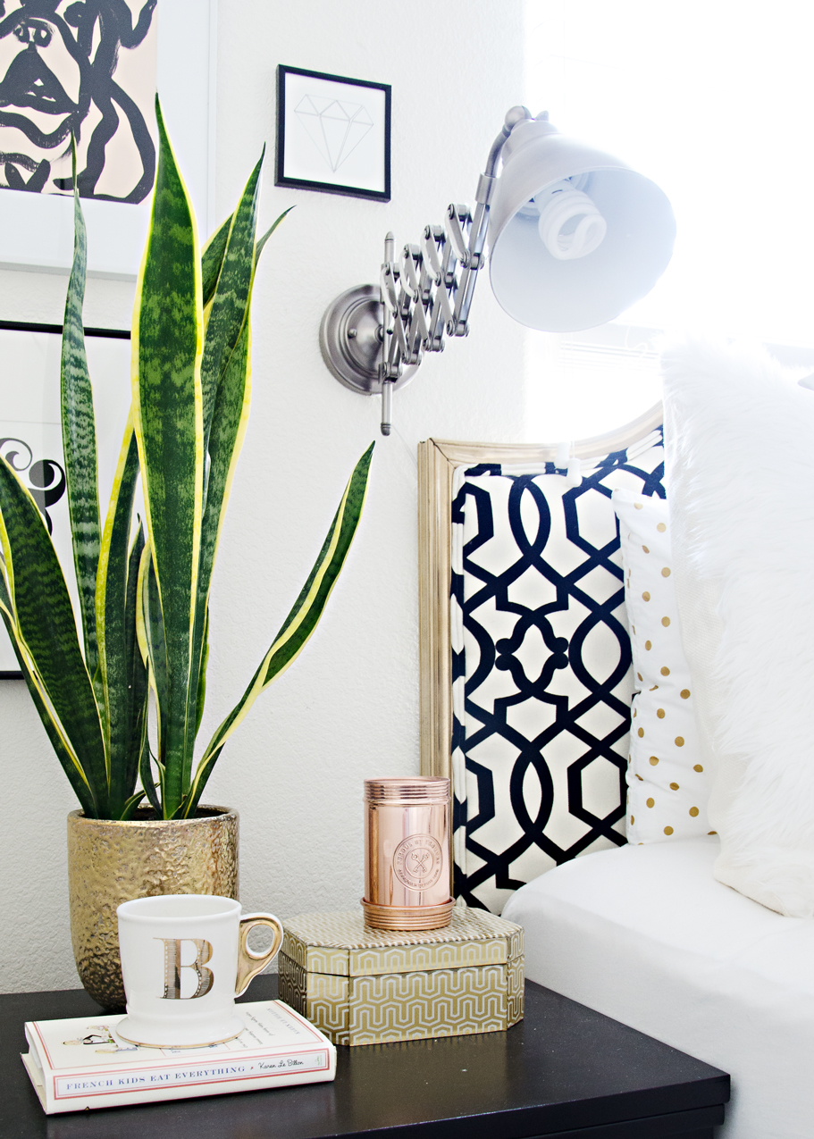 bedside lighting with an accordion sconce | brittanyMakes