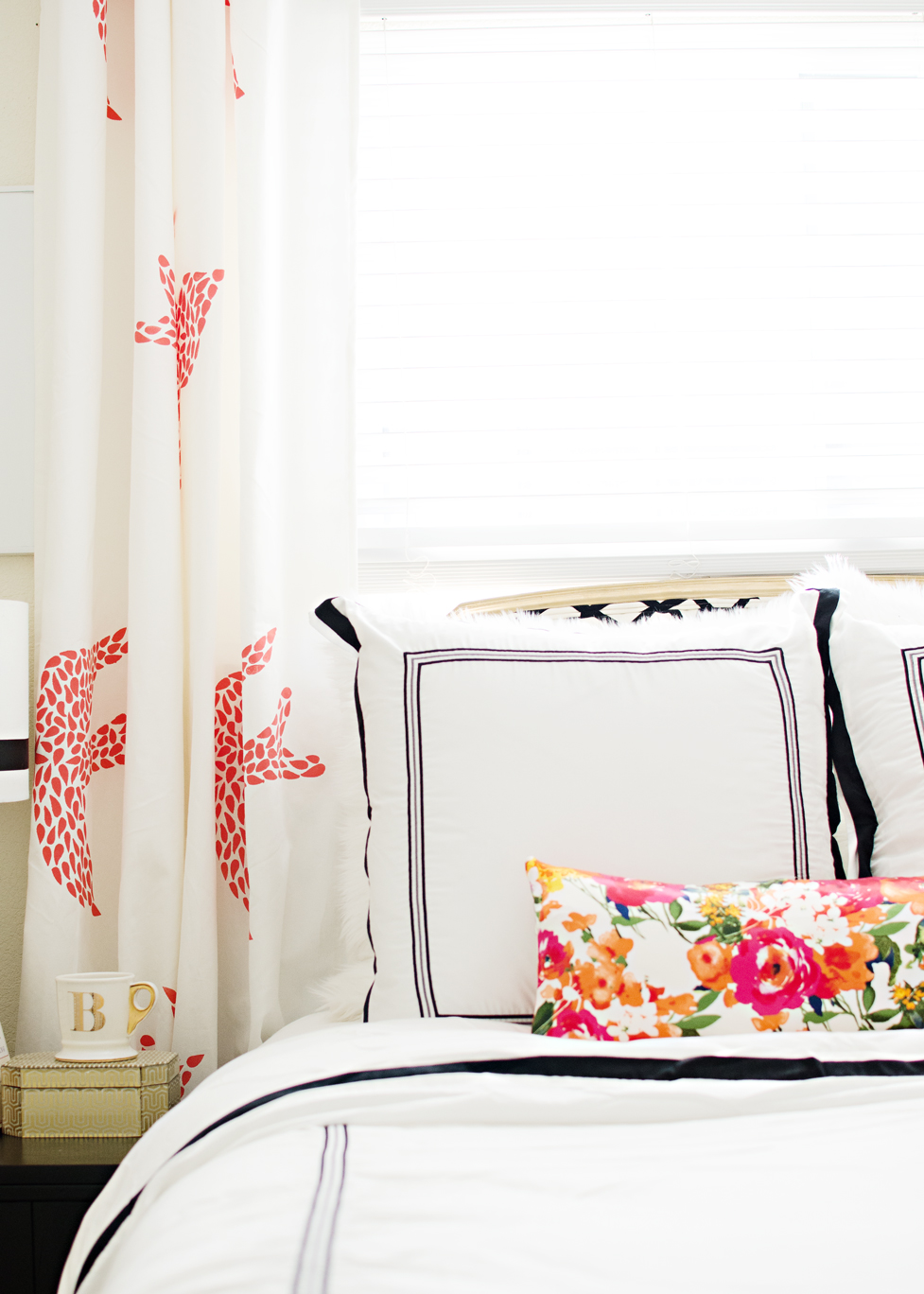 sparrow stenciled curtains | brittanyMakes