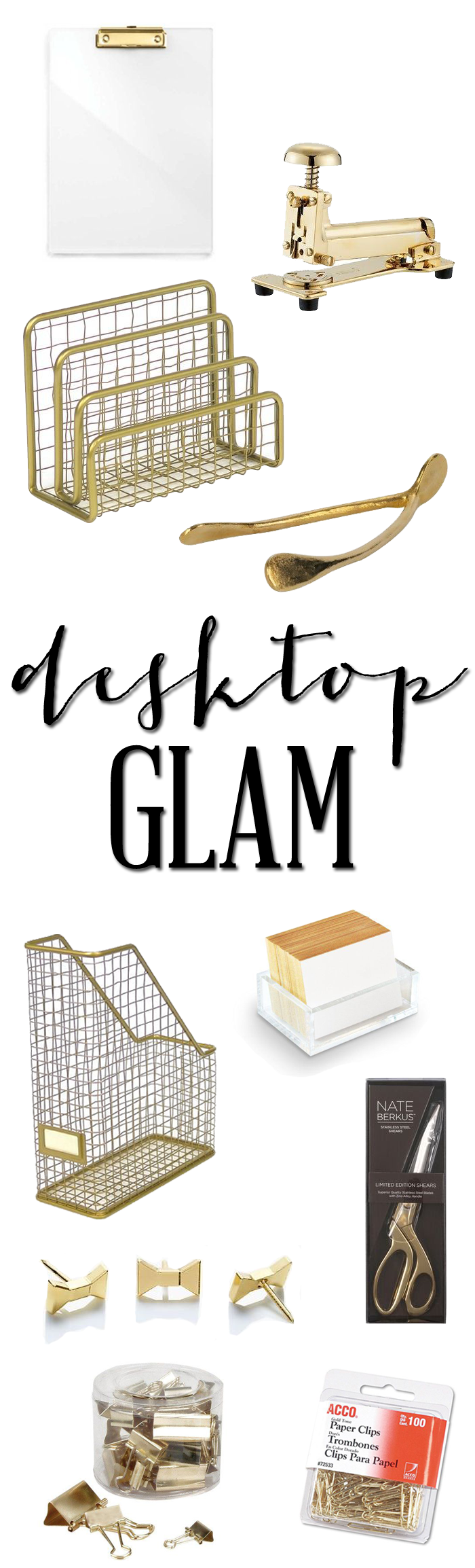 Glamorous desk accessories // brittanyMakes