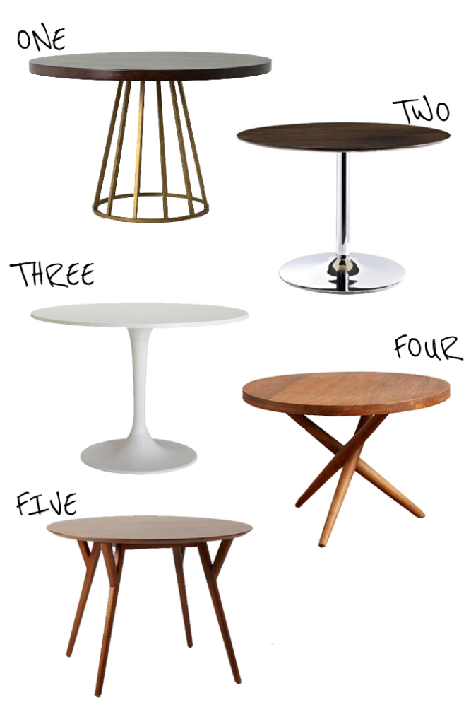 Round Dining Table options