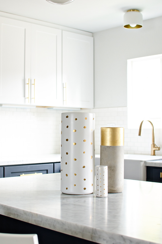 navy, white & brass kitchen // brittanyMakes Kitchen Reveal