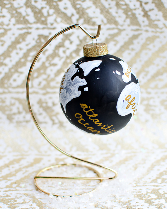 Wanderlust Globe Ornament // brittanyMakes