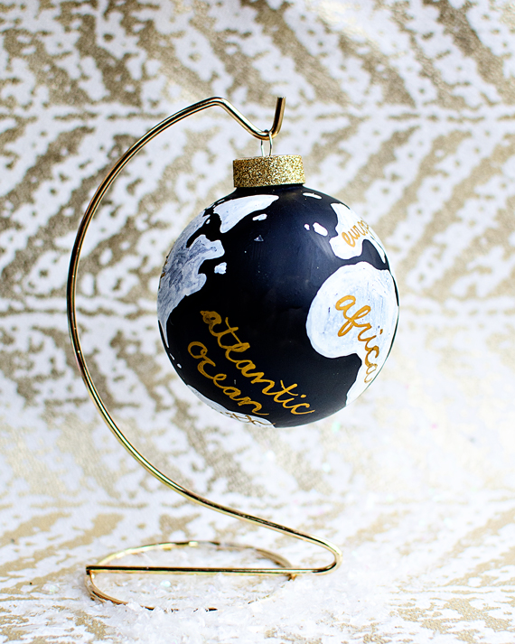 Wanderlust Globe Ornament // brittanyMakes