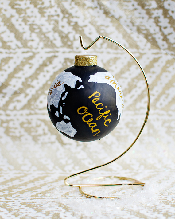 Wanderlust Globe Ornament // brittanyMakes