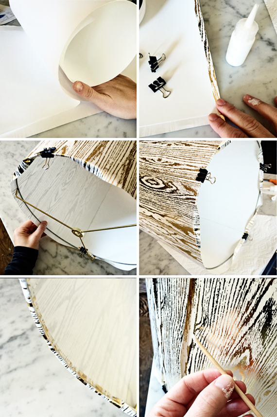 DIY faux bois lampshade // brittanyMakes