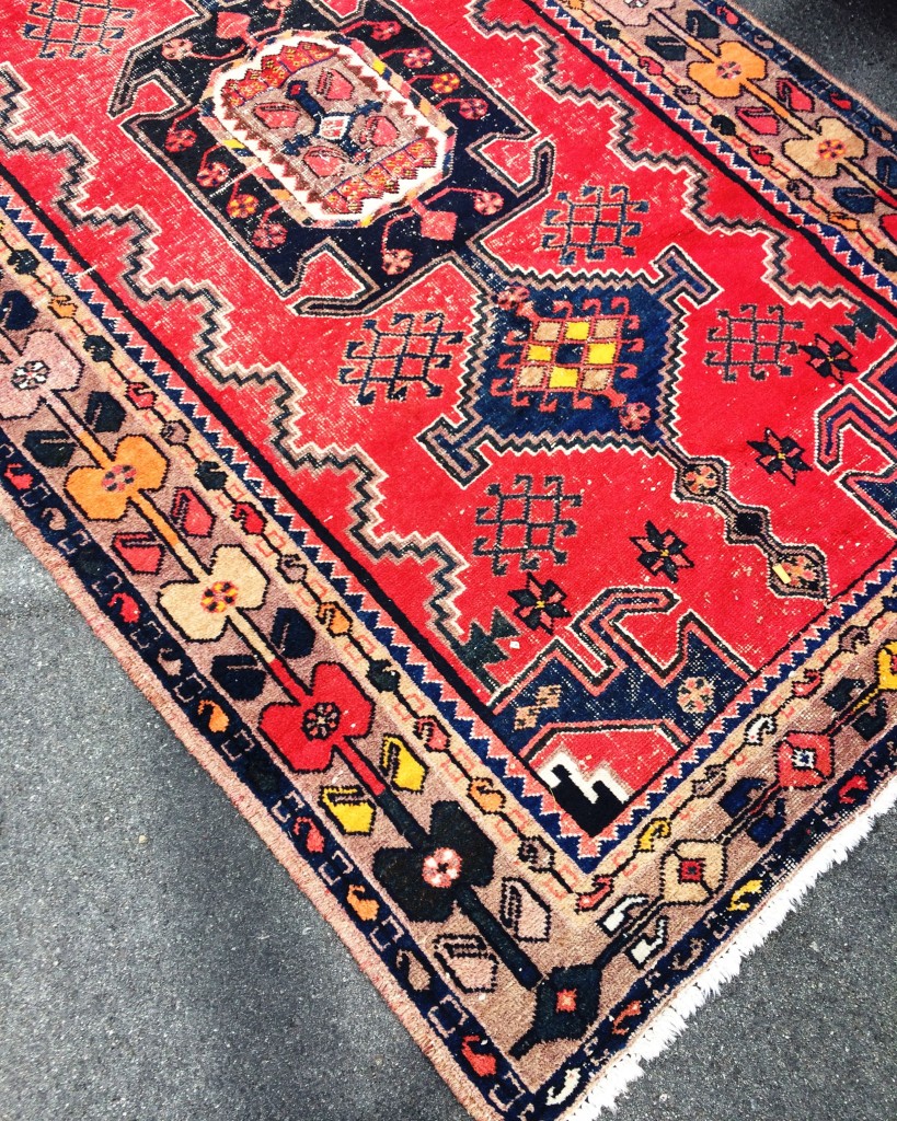 vintage red & navy rug // brittanyMakes