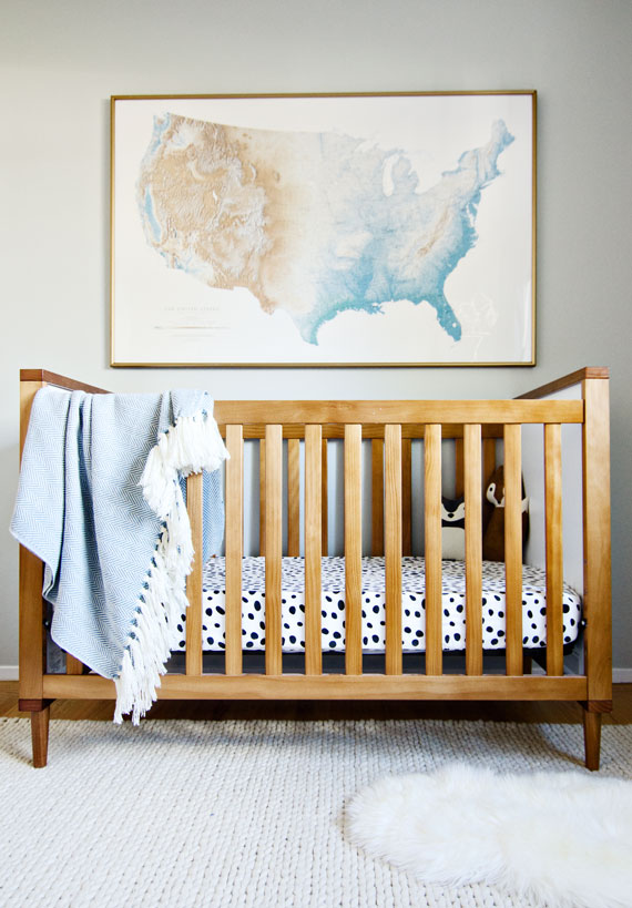 vintage map in the nursery | brittanyMakes