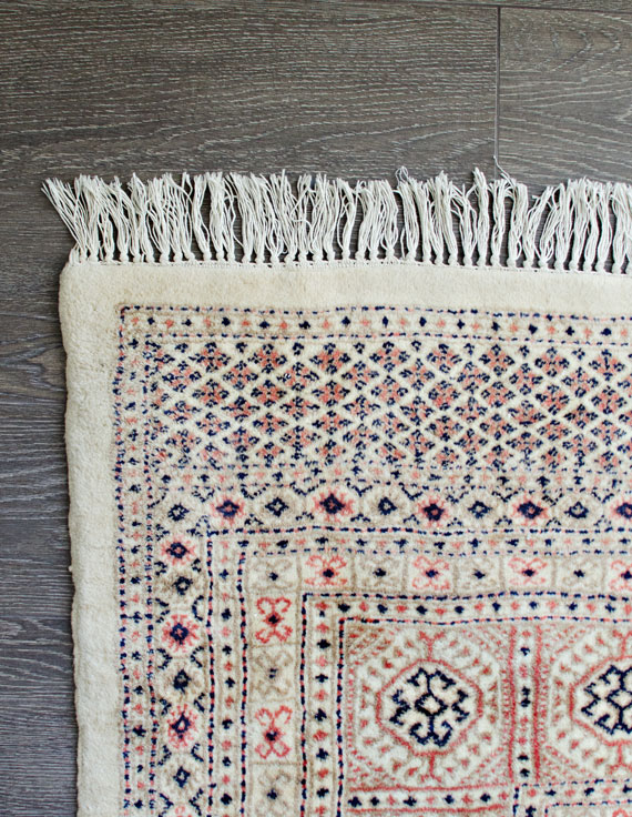 Vintage pink & cream rug // brittanyMakes