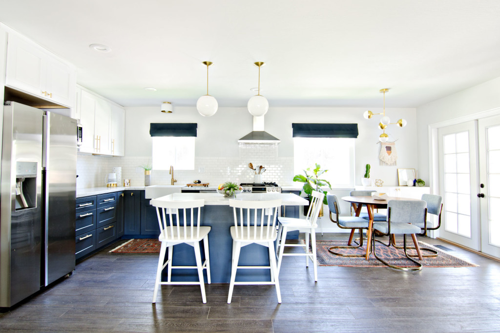 navy & white kitchen reveal | brittanyMakes