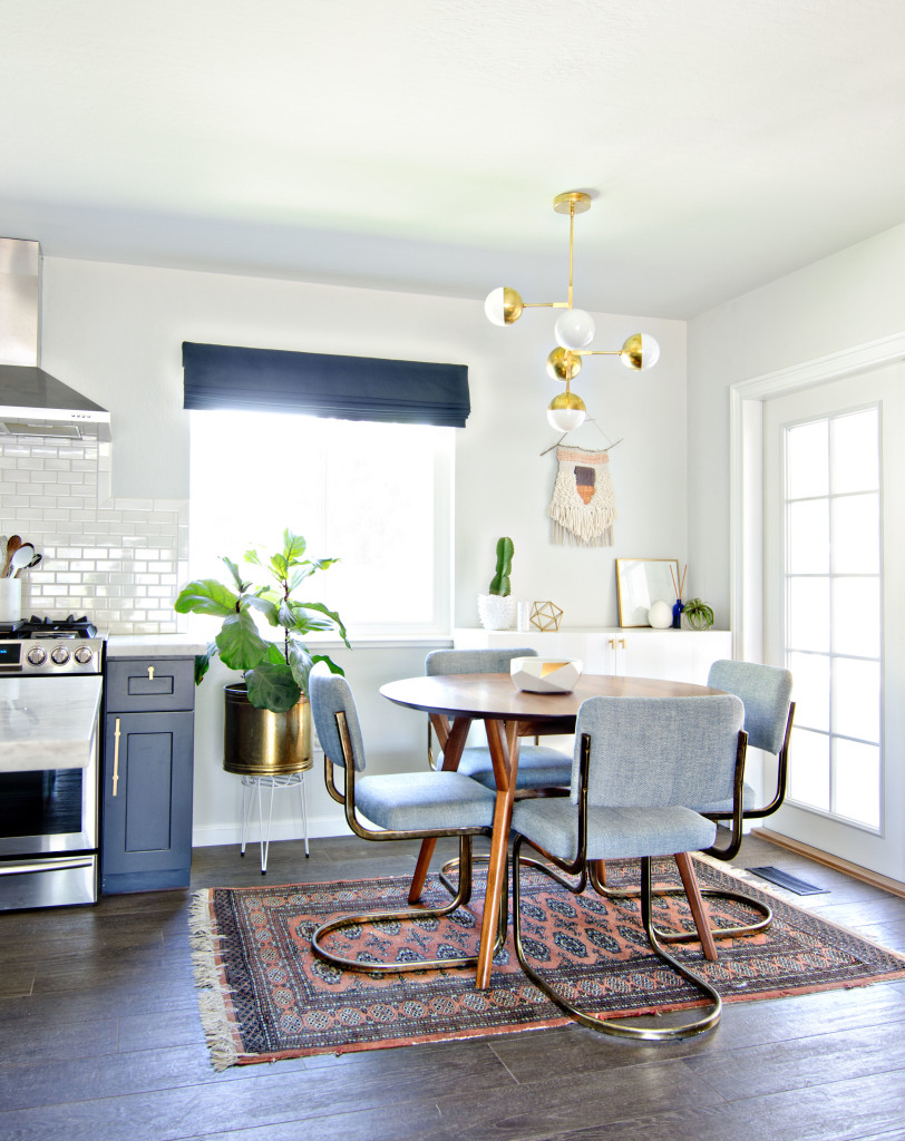 navy gold & white dining room | brittanyMakes