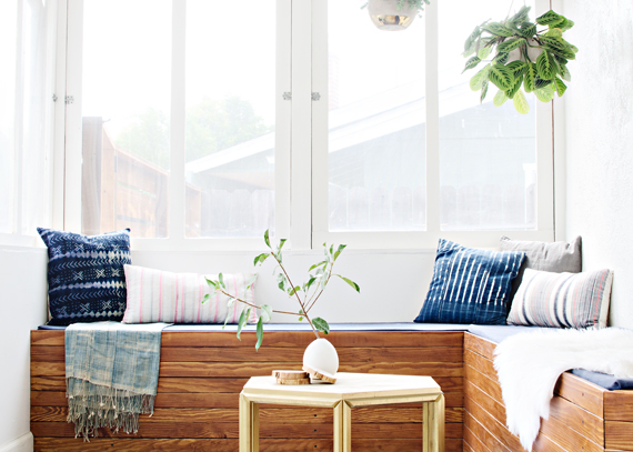 a bright & airy sun room black & white cement tile // brittanyMakes