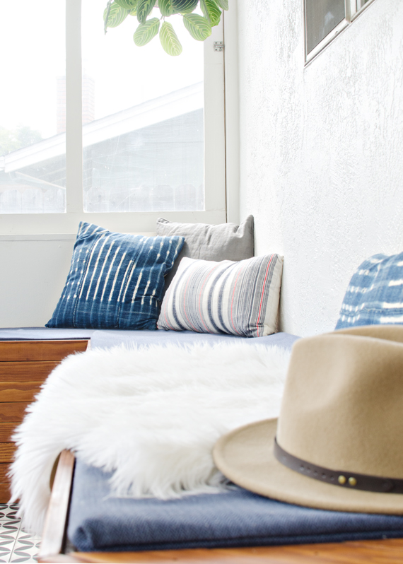 a bright & airy sun room black & white cement tile // brittanyMakes