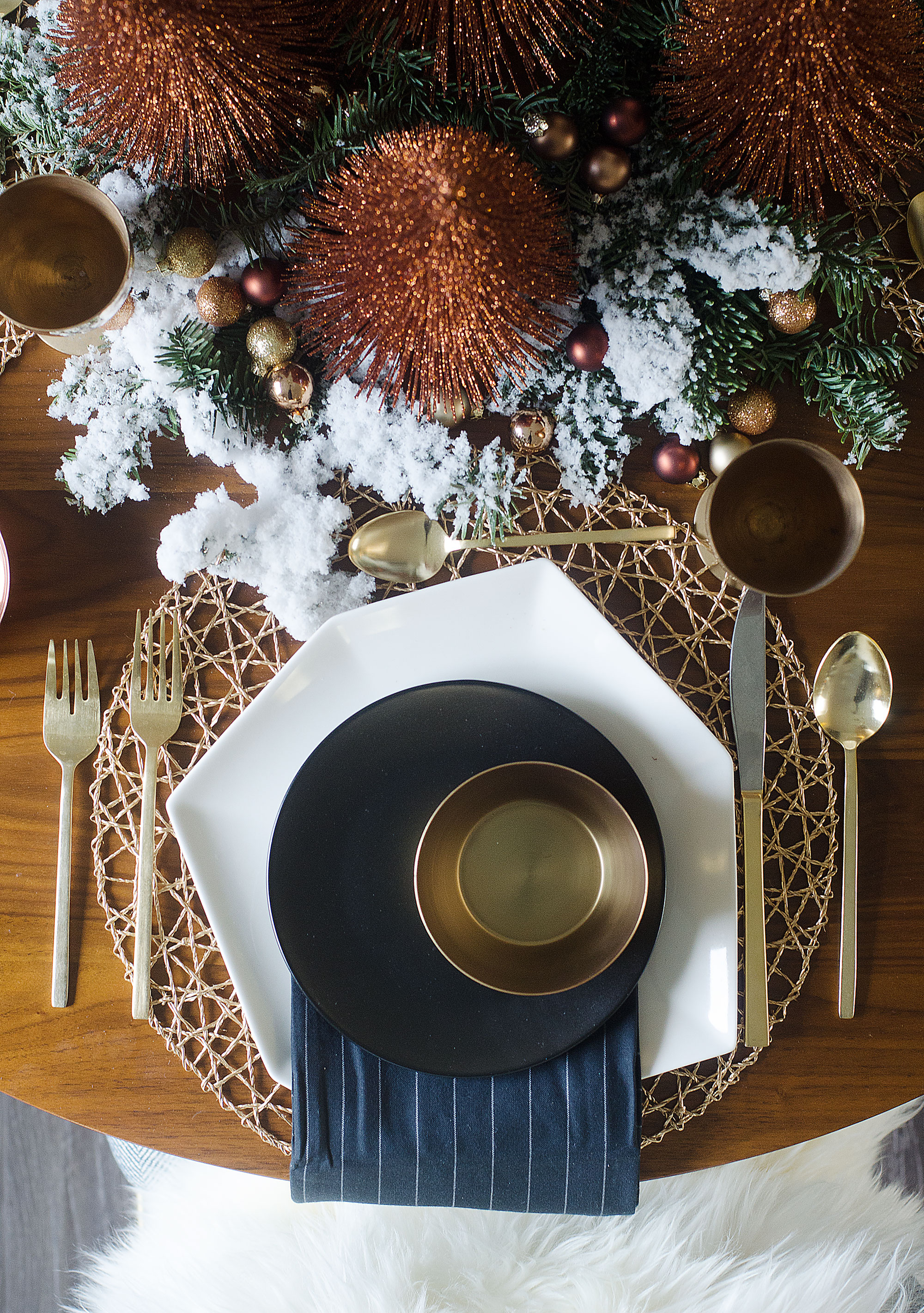 Copper & gold table setting // brittanyMakes