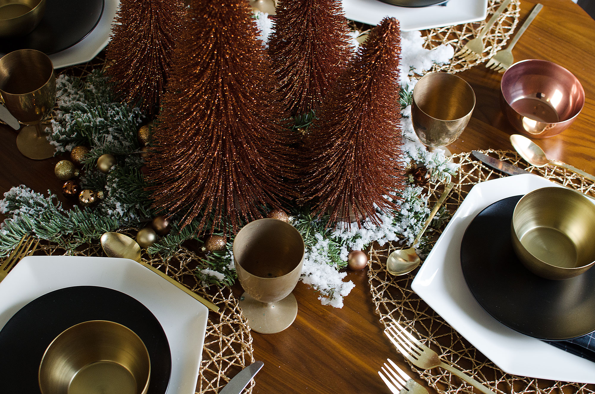 Copper & gold table setting // brittanyMakes