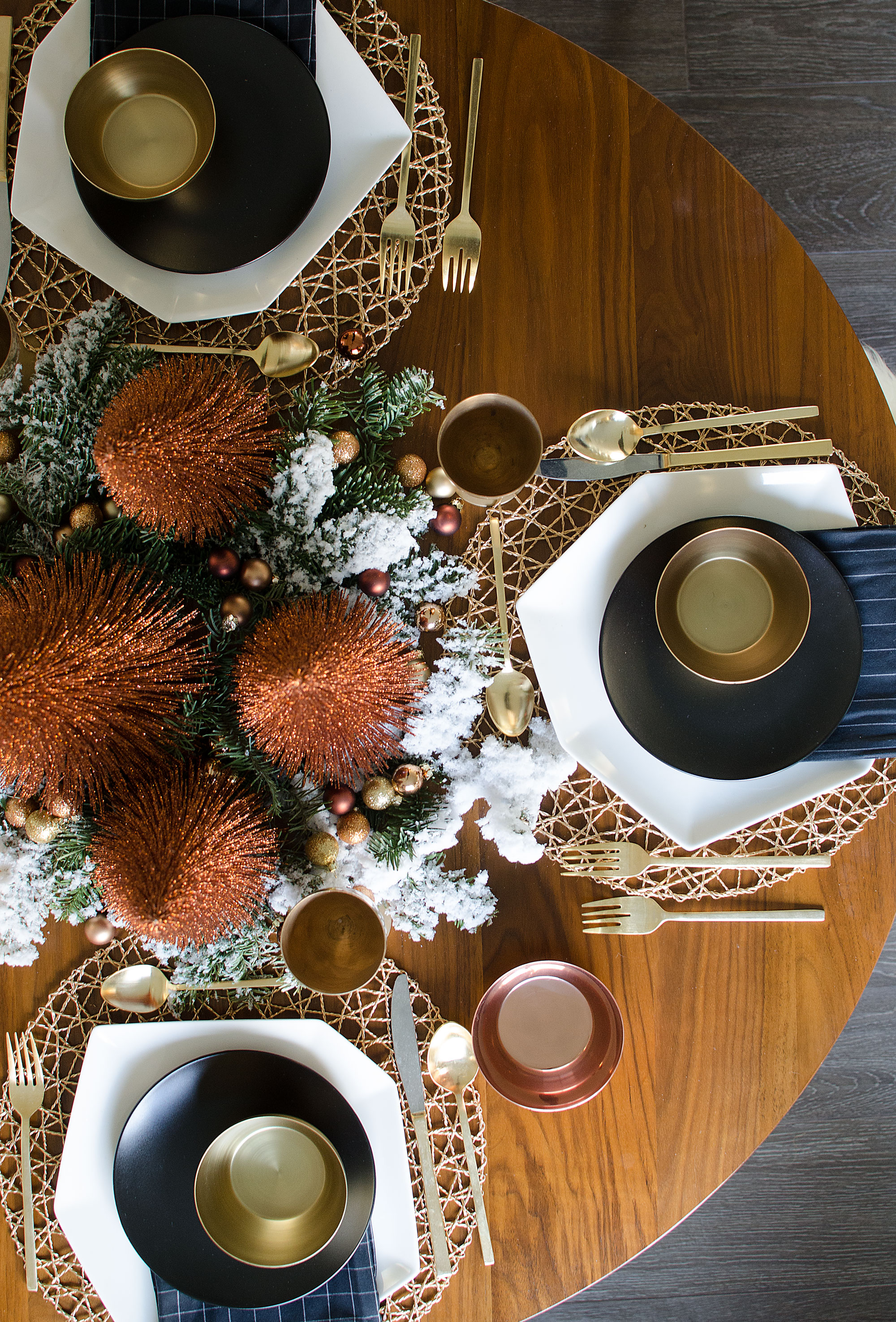 Copper & gold table setting // brittanyMakes