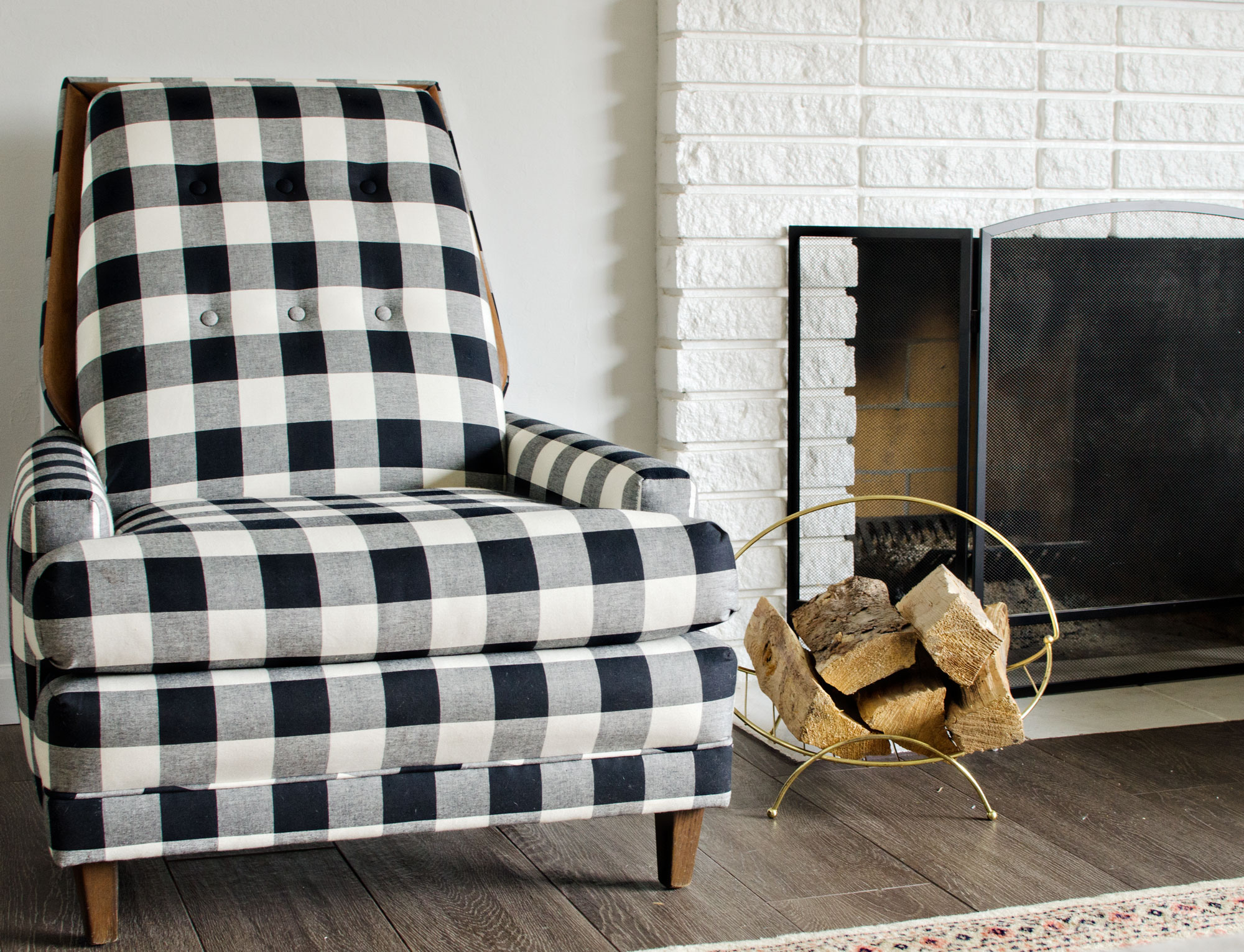 Black & White Buffalo Check Chairs // brittanyMakes