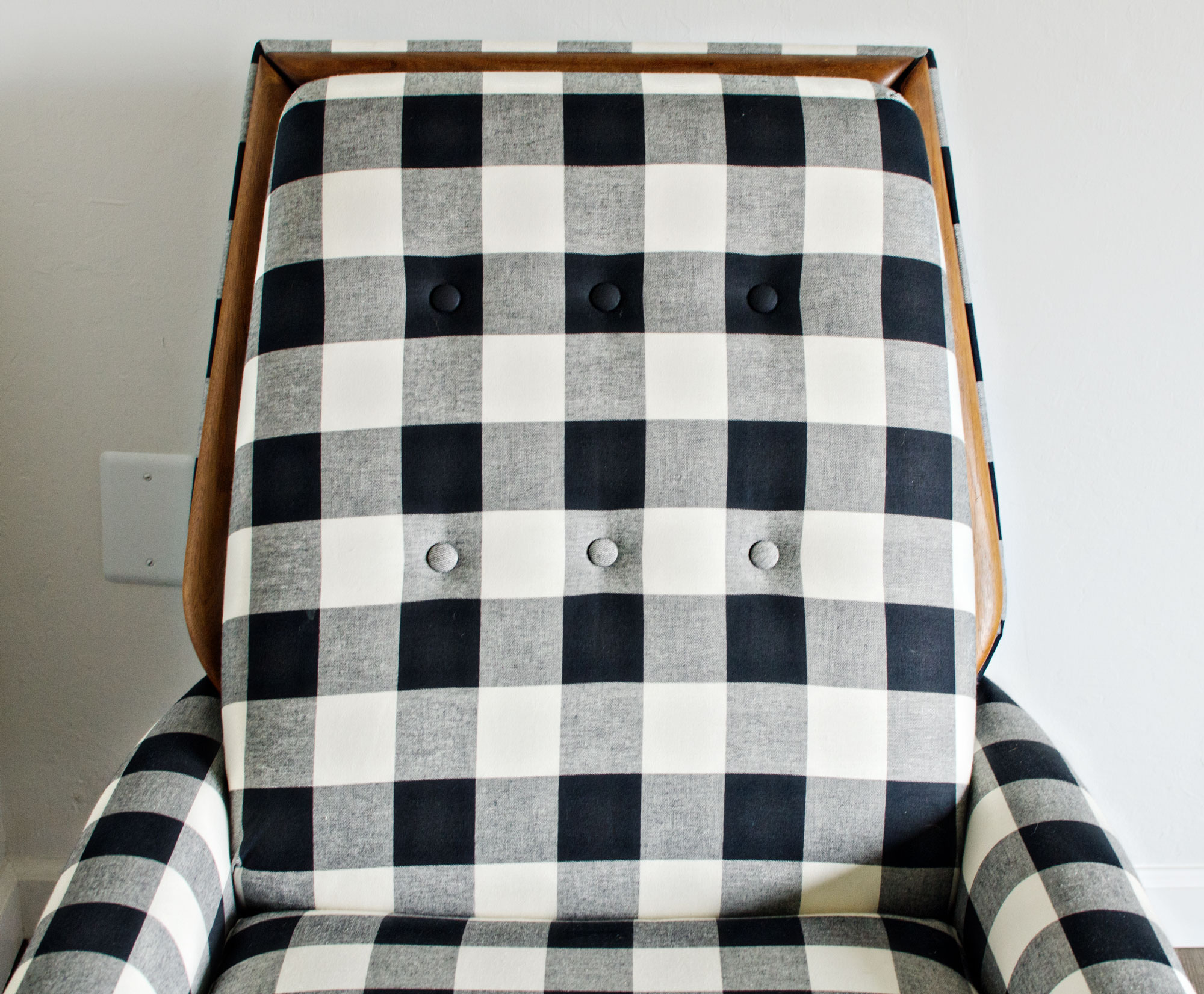 Black & White Buffalo Check Chairs // brittanyMakes