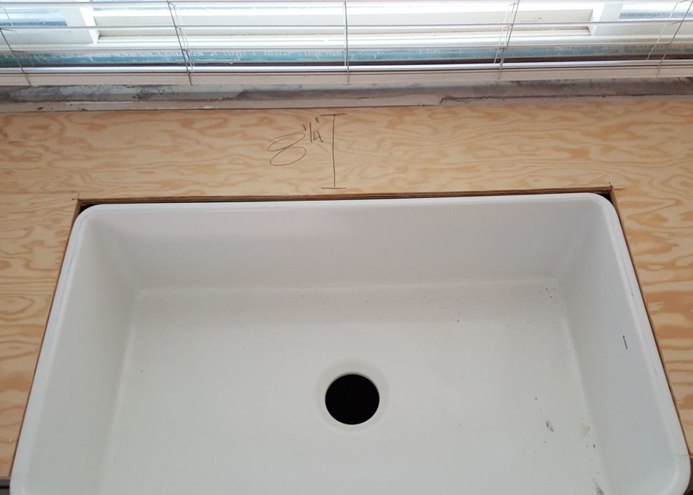 #projectmykindakitchen farmhouse sink installation