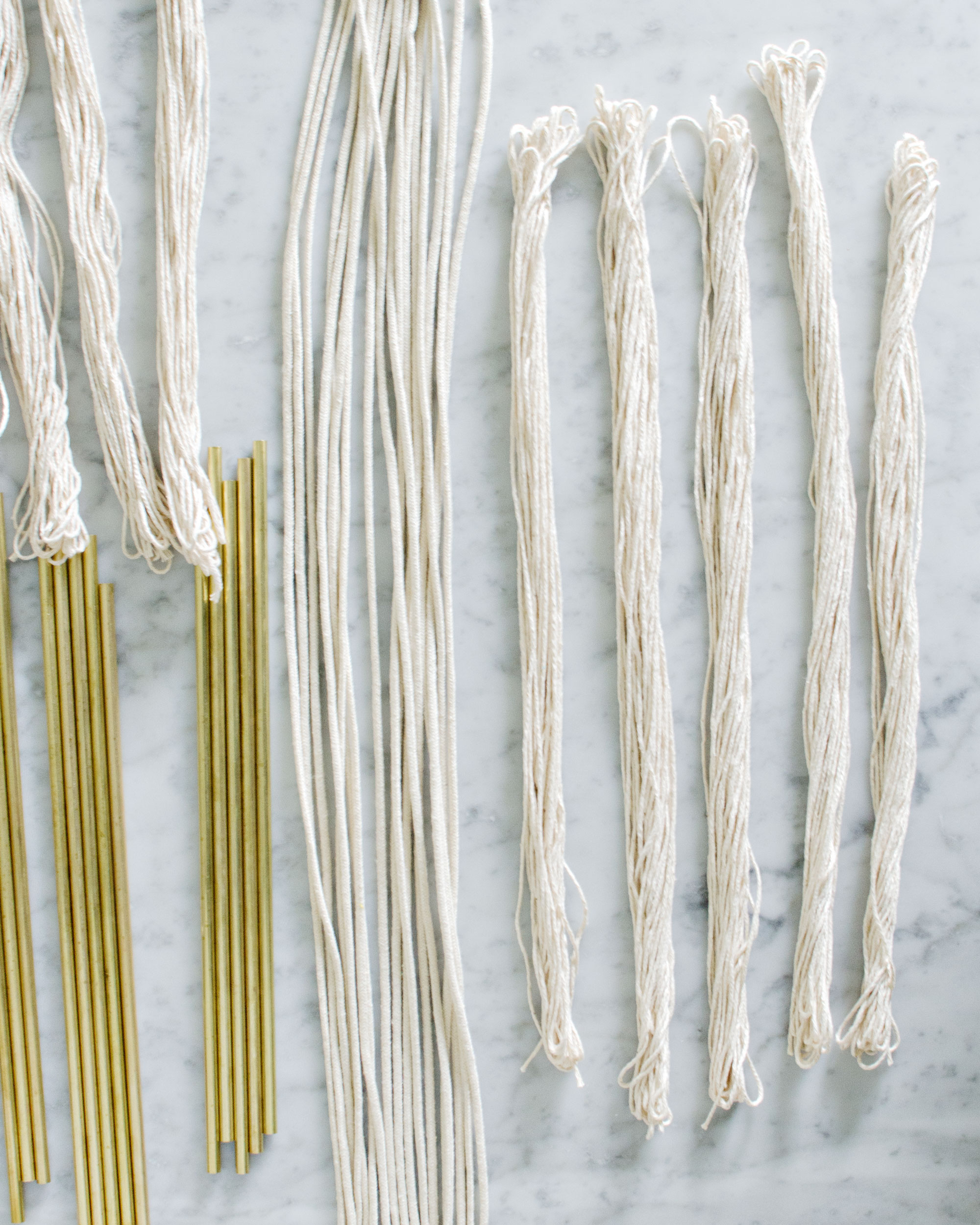 DIY Modern Gold Wall Hanging with Tassles