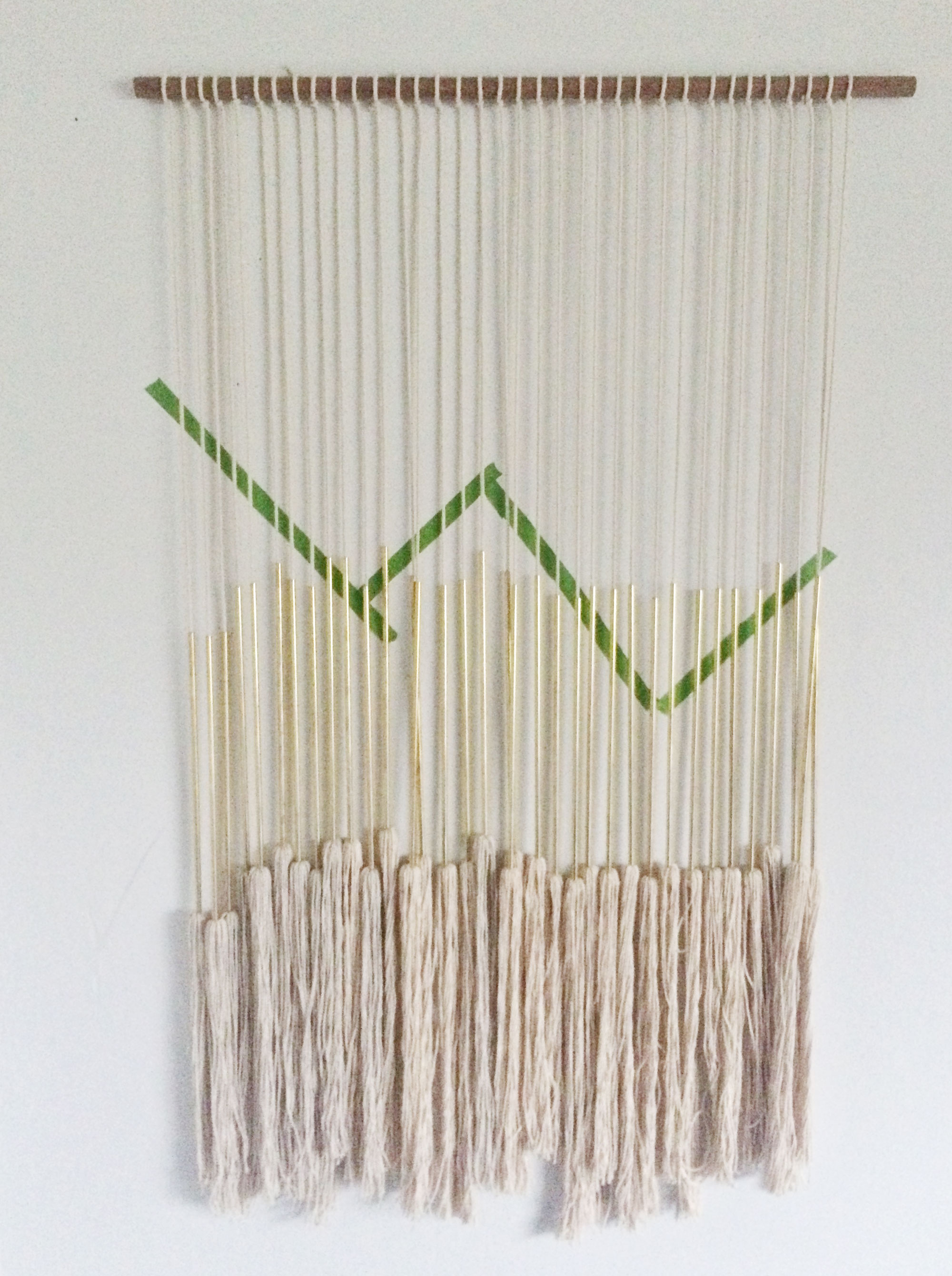 DIY Modern Gold Wall Hanging with Tassles