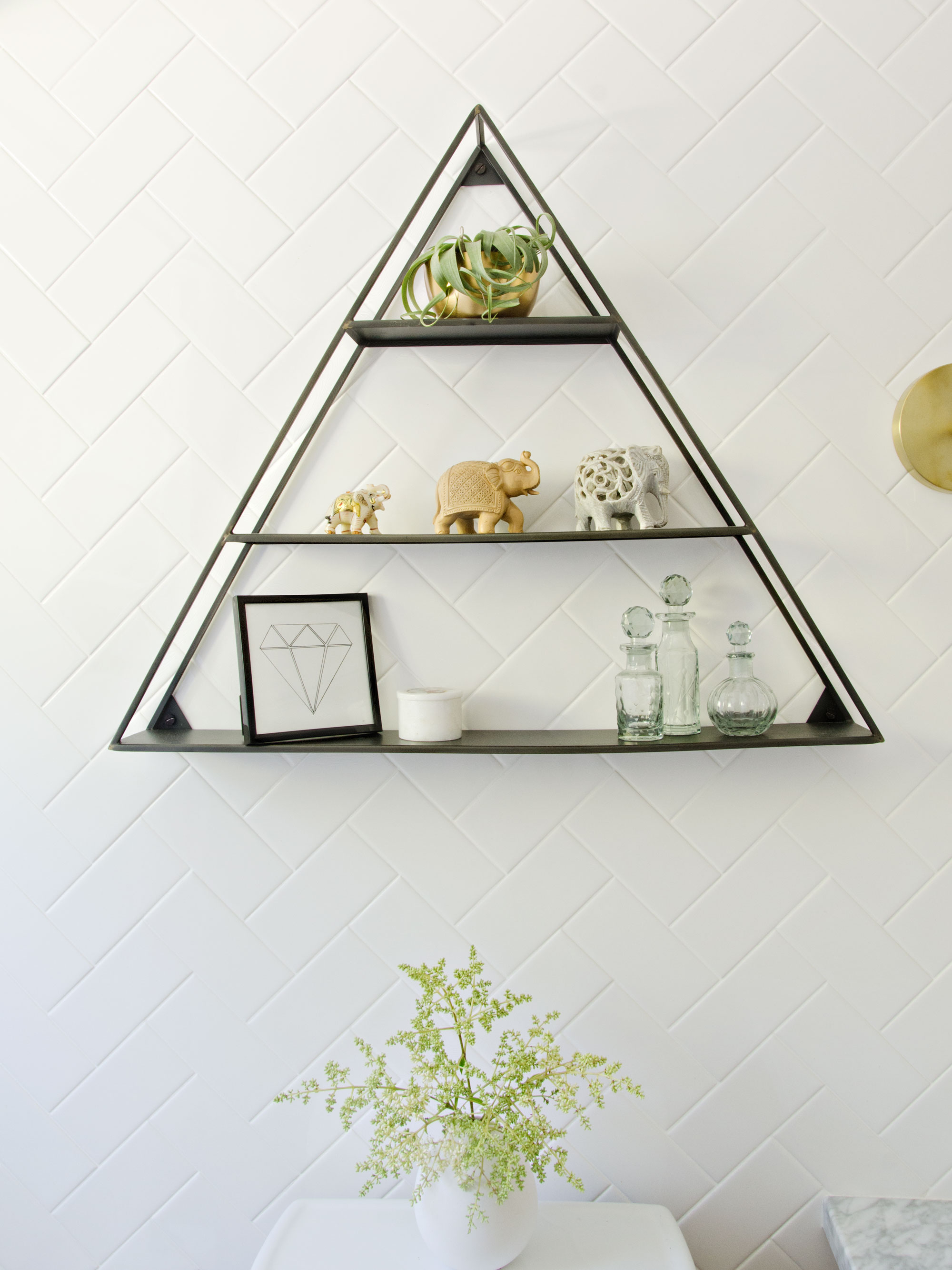 Black White & Walnut bathroom | brittanyMakes