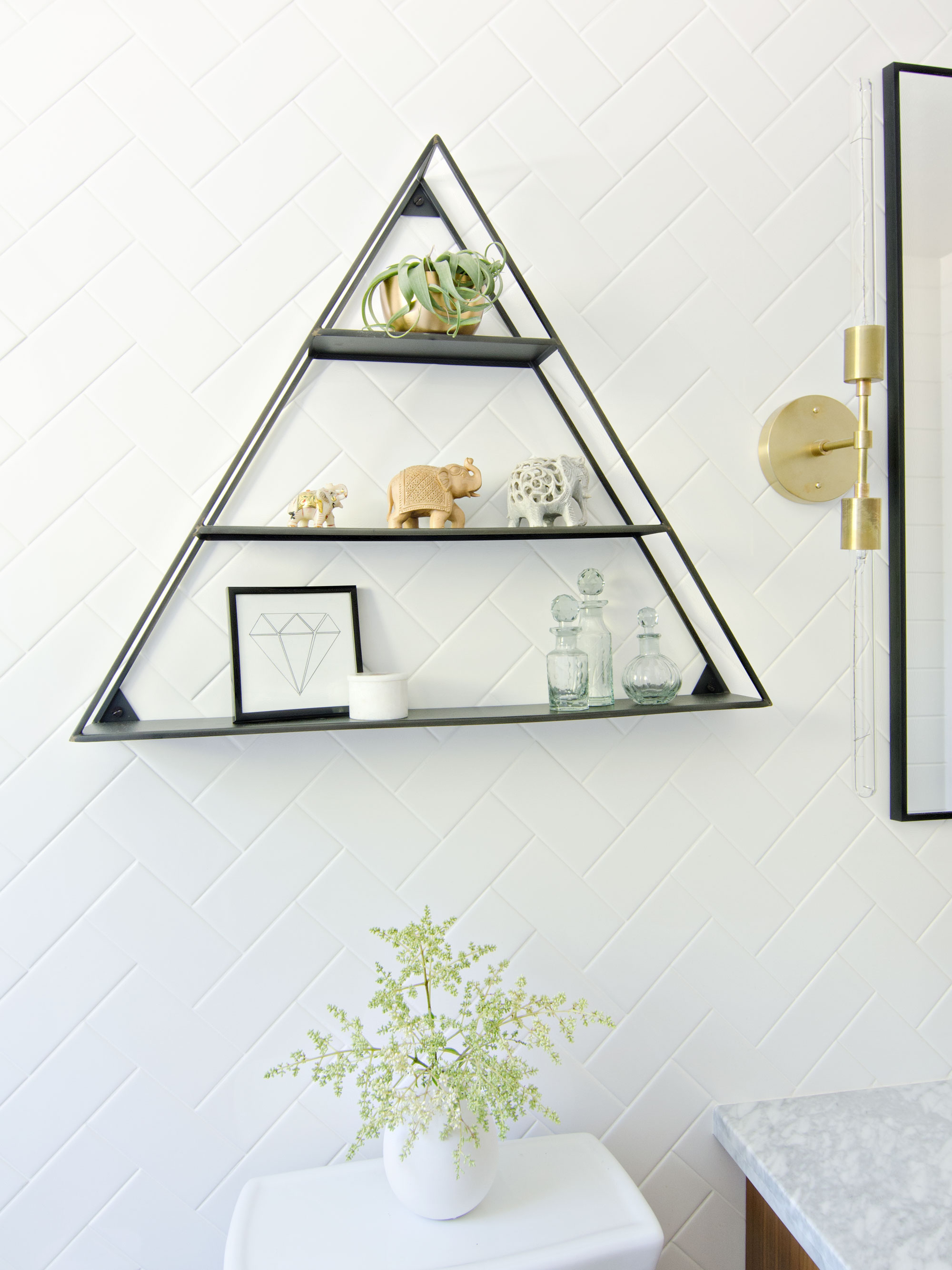 Black White & Walnut bathroom | brittanyMakes