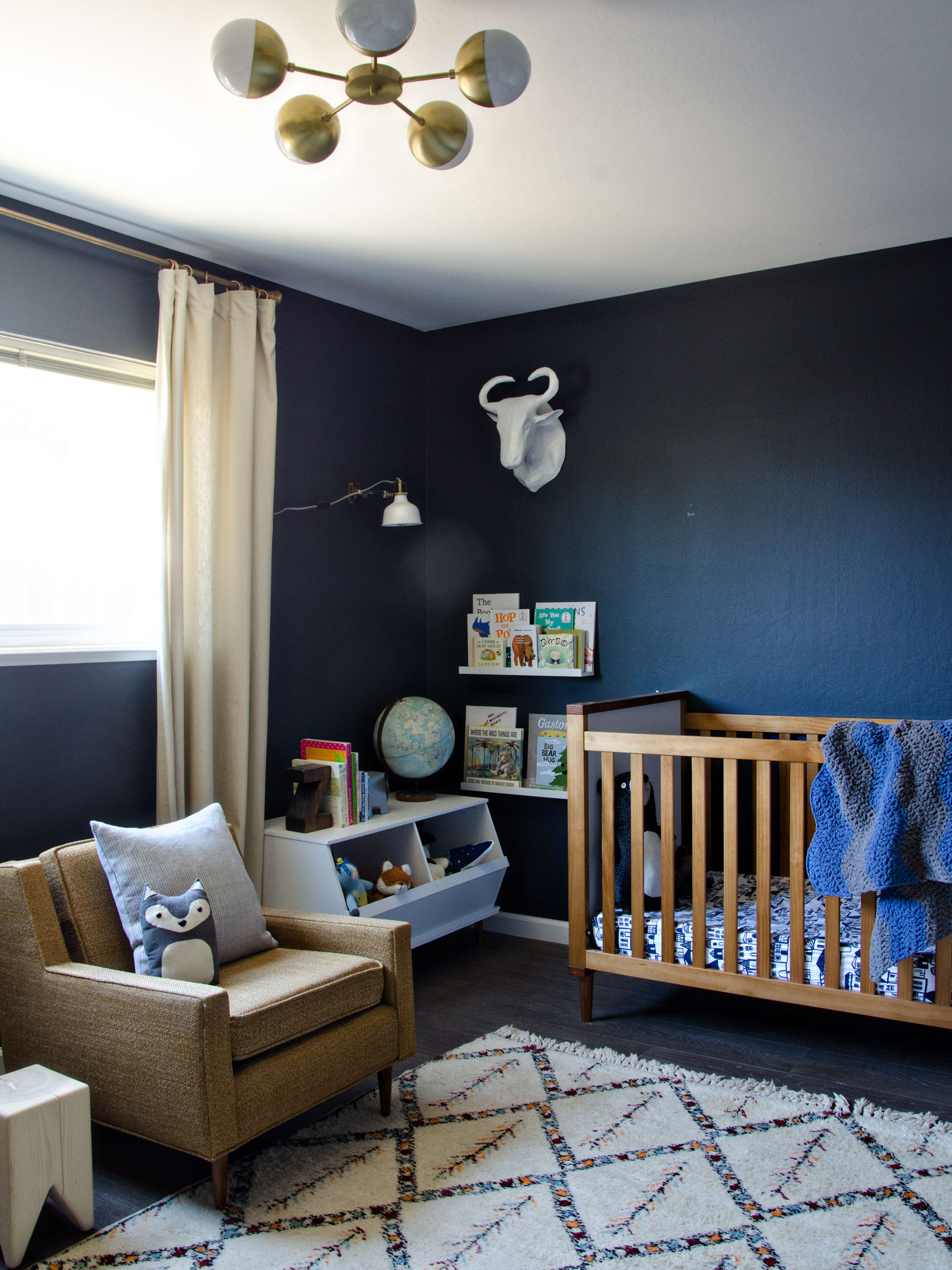 Modern neutral navy boy nursery | brittanyMakes