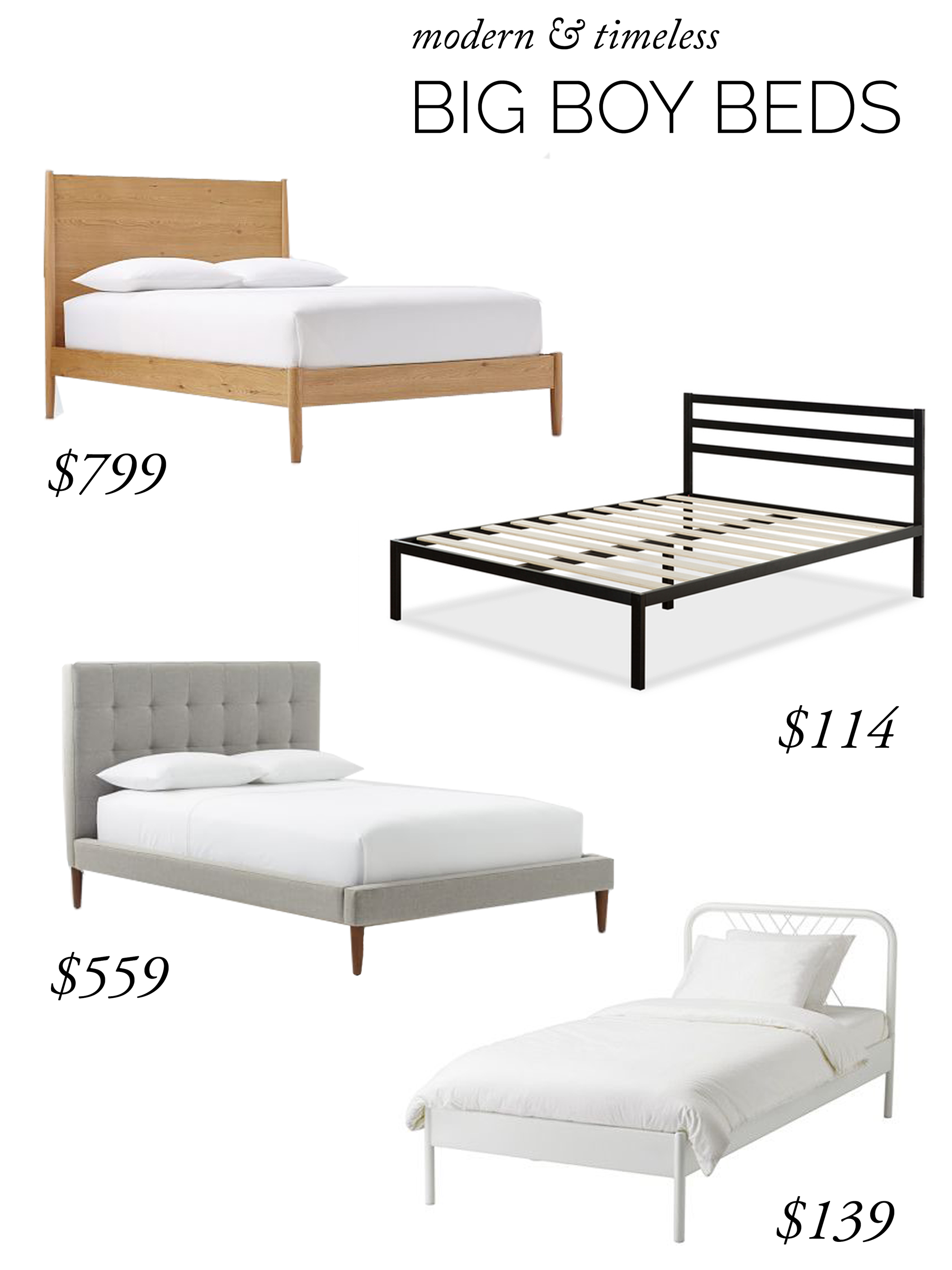 Modern & Timeless Big Boy Beds