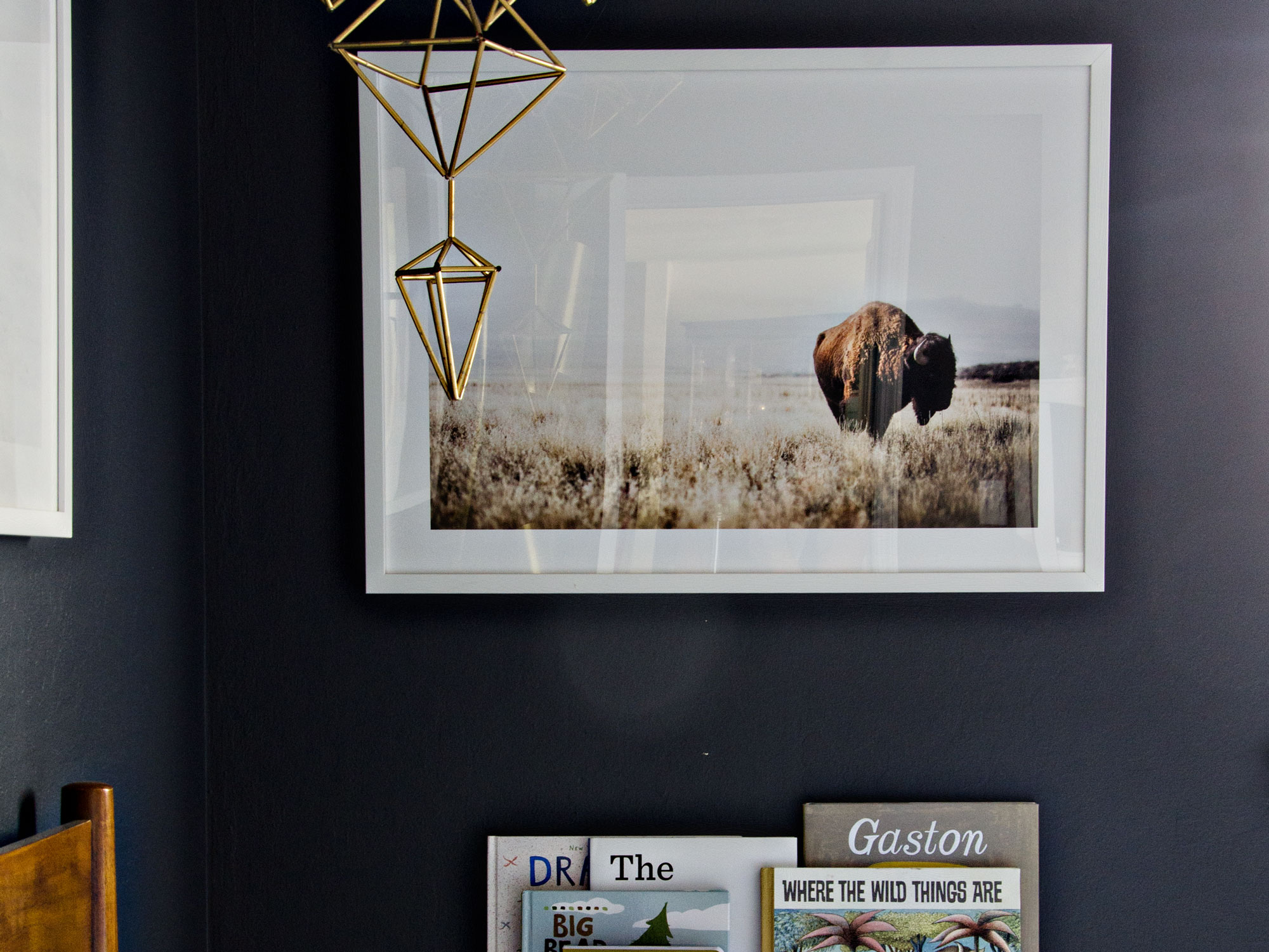 Vintage inspired nursery with buffalo prints framed by Framebridge | brittanyMakes