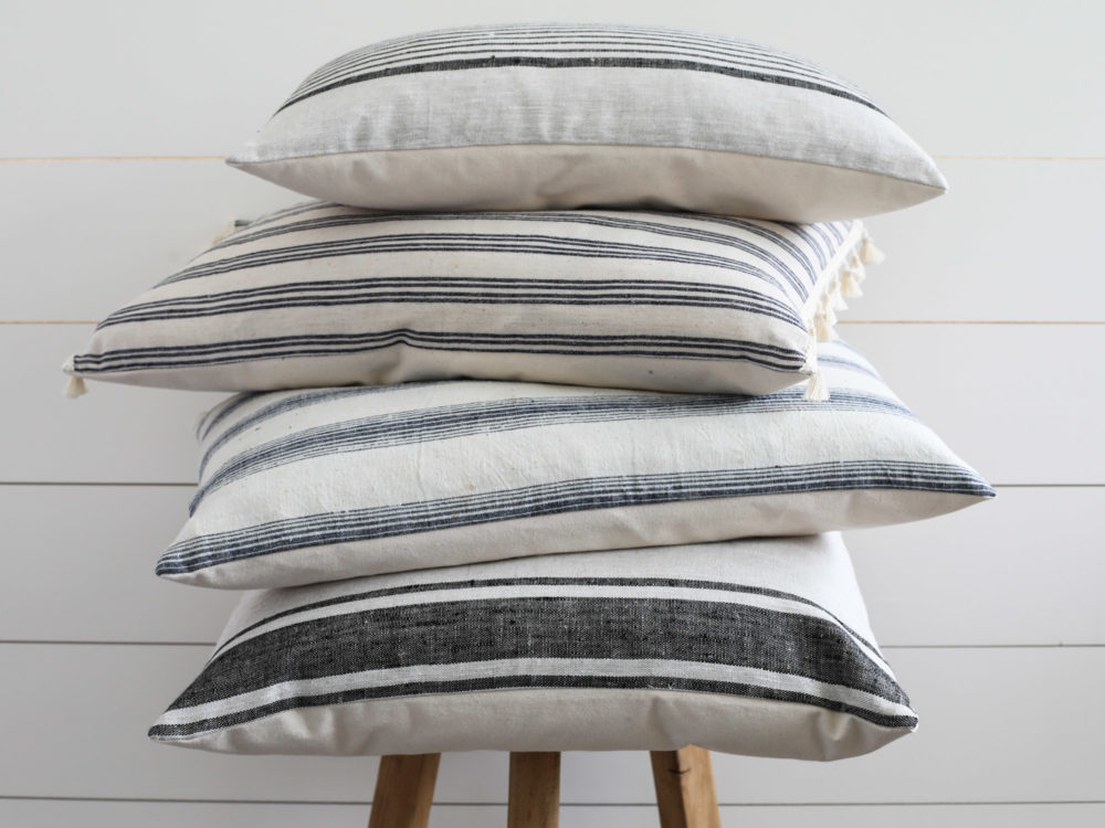 Belgian linen pillows | The Vintage Rug Shop & Design Studio