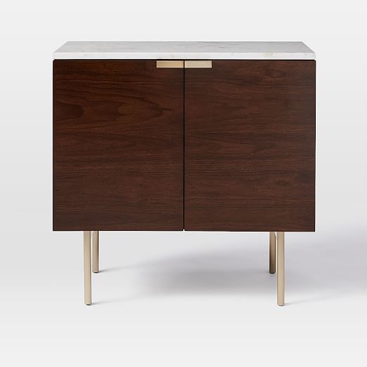 West Elm Mid Century Marble top Cabinet