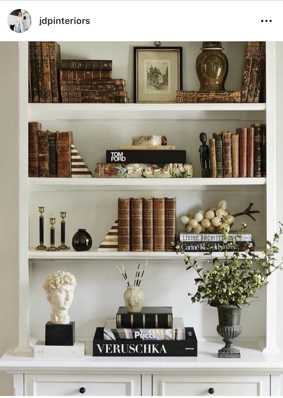 JDP Interiors styled shelving